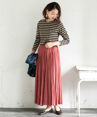 UR唯美光泽松紧腰飘逸大摆半裙