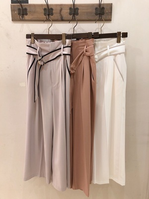 腰带款立瘦十斤阔腿直筒休闲裤