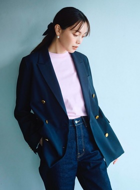 Cl@ssy杂志款 MO+ 版型封神~气质通勤显瘦金扣戗驳领羊毛西装外套