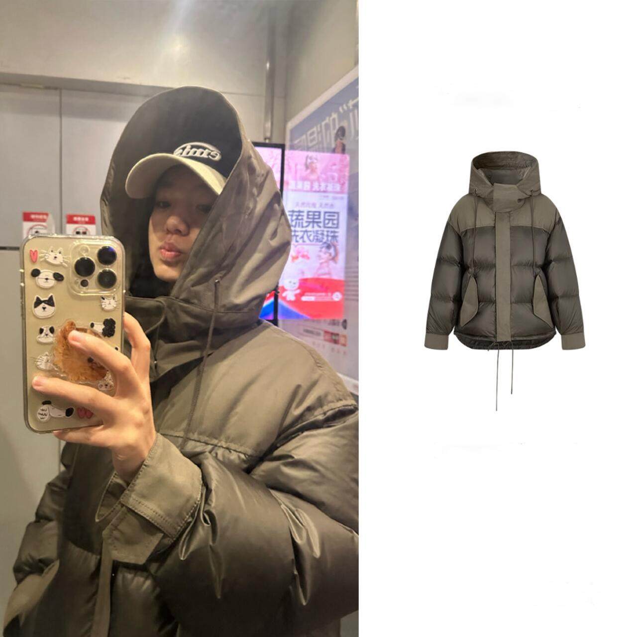 御寒小太阳 M家 超爱的冬日氛围 90白鸭绒拼接可拆卸连帽款羽绒服