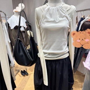 STY1EM1XER 套装 两件式 圆领打底衫 露背天鹅绒挂脖吊带 华丽珍品