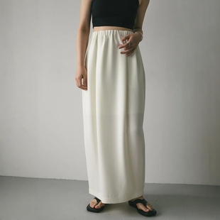 半身裙 抗皱免烫松紧腰茧型气球中长款 STY1EM1XER 简约休闲松弛感