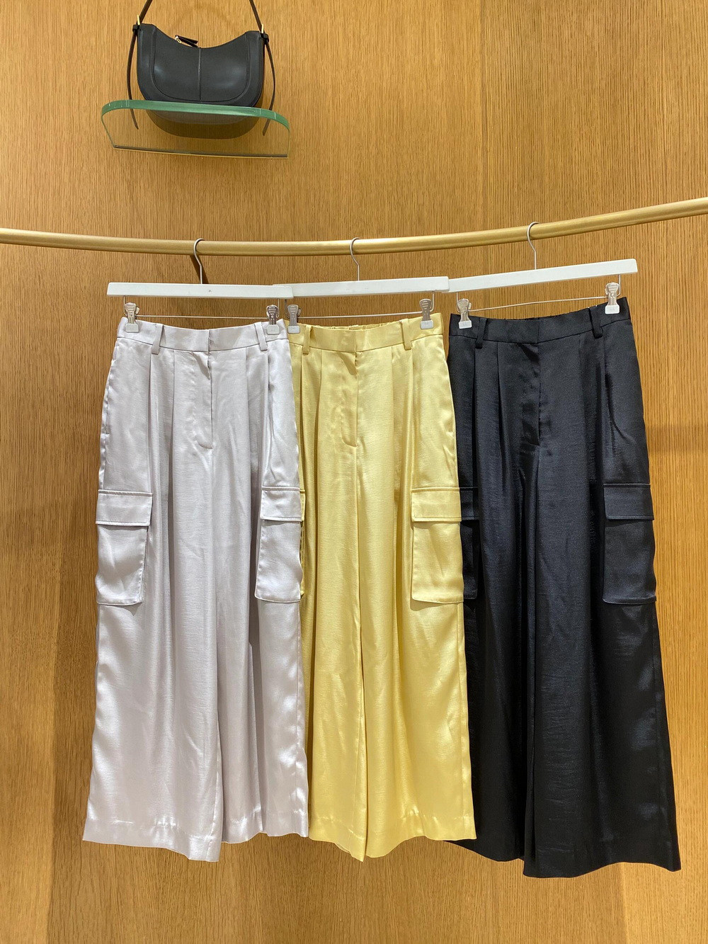 高腰穿搭潮流阔腿工装休闲裤
