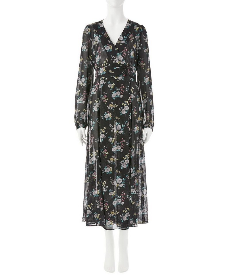 【血亏价】油画好质感 可可家  宫田聪子画册款花柄连衣裙