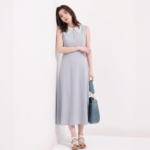 曼妙曲线~千金线N家 精致女人味 太美了！蕾丝领收腰无袖连衣裙
