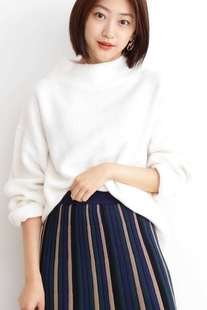 21ss 半高领坑条套头针织衫 优雅 女人味 毛衣 浪漫 千金系N.