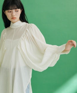 法式 R0PÉ 轻宫廷风 造型感灯笼袖 AD@M 前后2穿衬衫