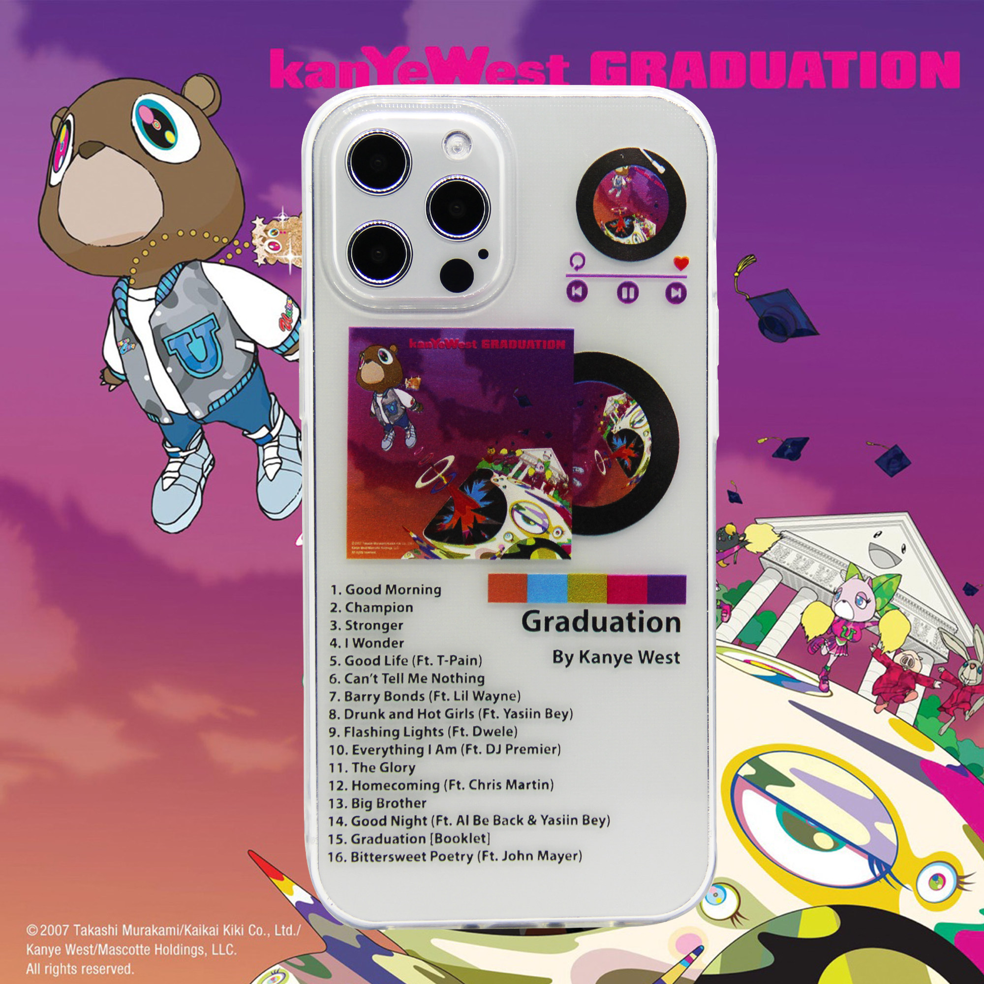 sideline原创设计kanye west逃学熊iPhone17软壳适用于苹果手机壳
