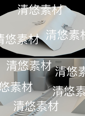 su c4d fbx obj 3ds格式山洞铁路隧道建筑场景文件 非实物B598
