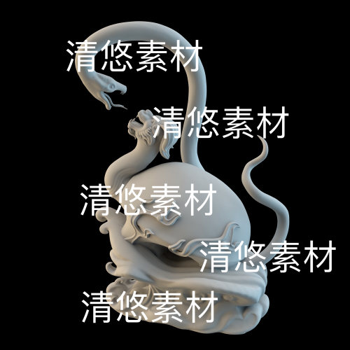 c4d fbx obj格式四大神兽之一龙龟玄武模型文件 非实物D898