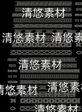 3dmax c4d fbx obj 3ds格式花格万字纹花纹花边文件 非实物B447