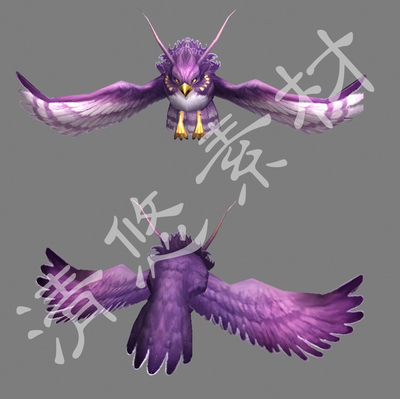 3dmax c4d鸟类模型 猫头鹰 飞行动物 骨骼绑定 带动画 fbx格式129