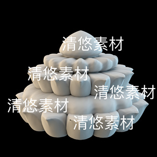 莲花底座石台文件 blend obj格式 fbx 非实物B903 c4d