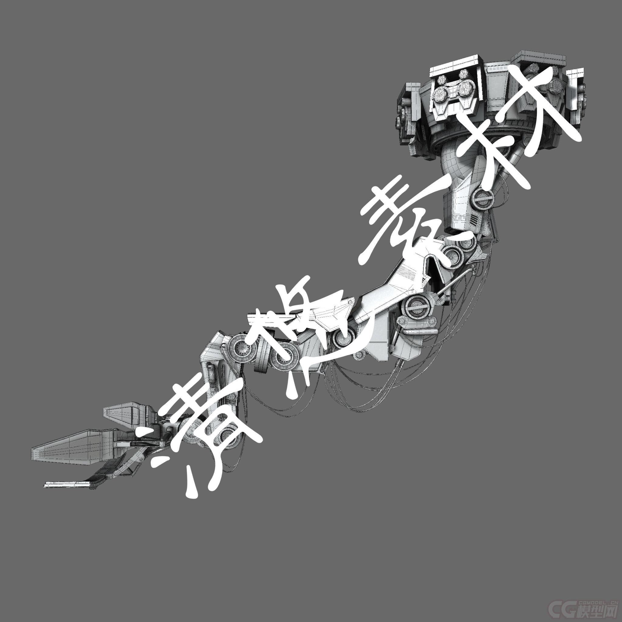 maya c4d fbx ob工业机械手臂模型 源文件 设计参考 747