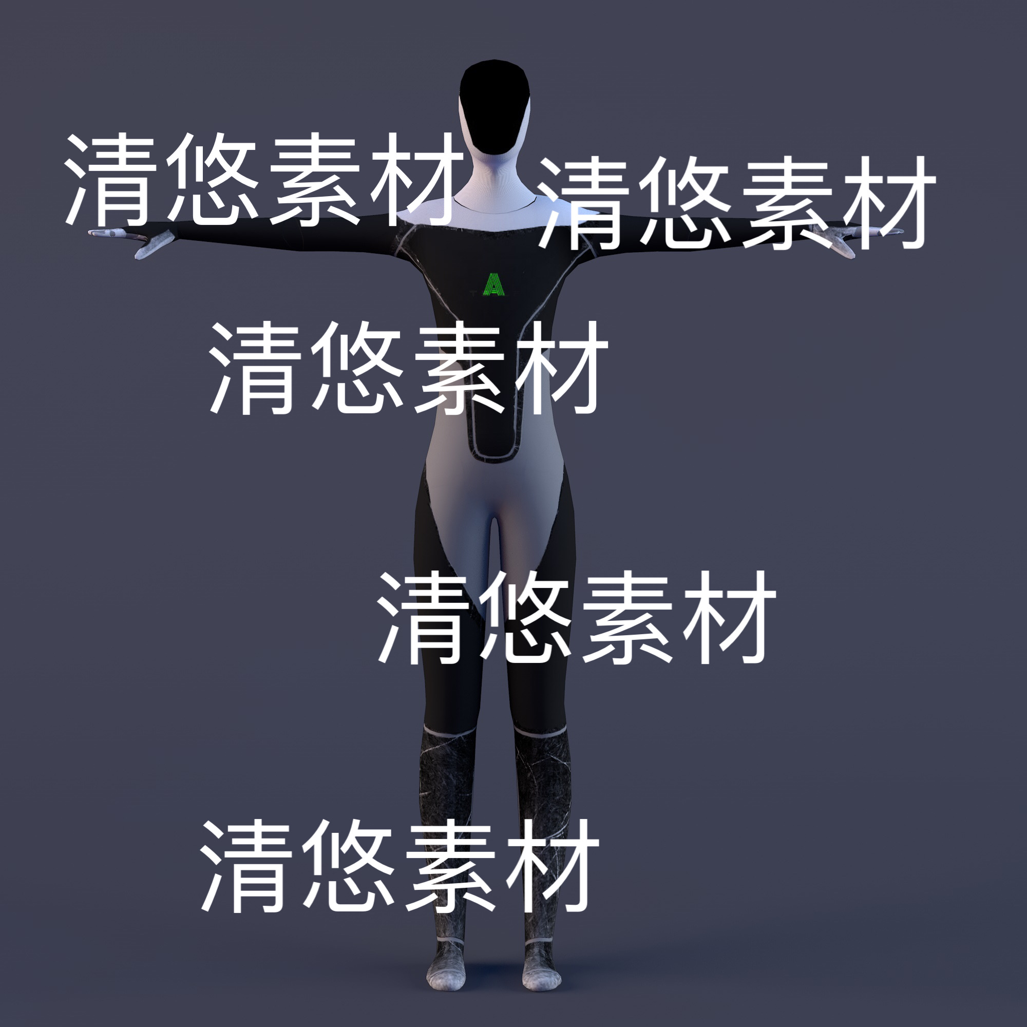 c4d fbx格式智能人型绑定特斯拉机器人文件 非实物D534