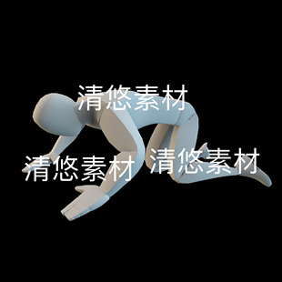 动作捕捉骨骼动作下跪磕头文件 fbx格式 非实物D109 bvh bip