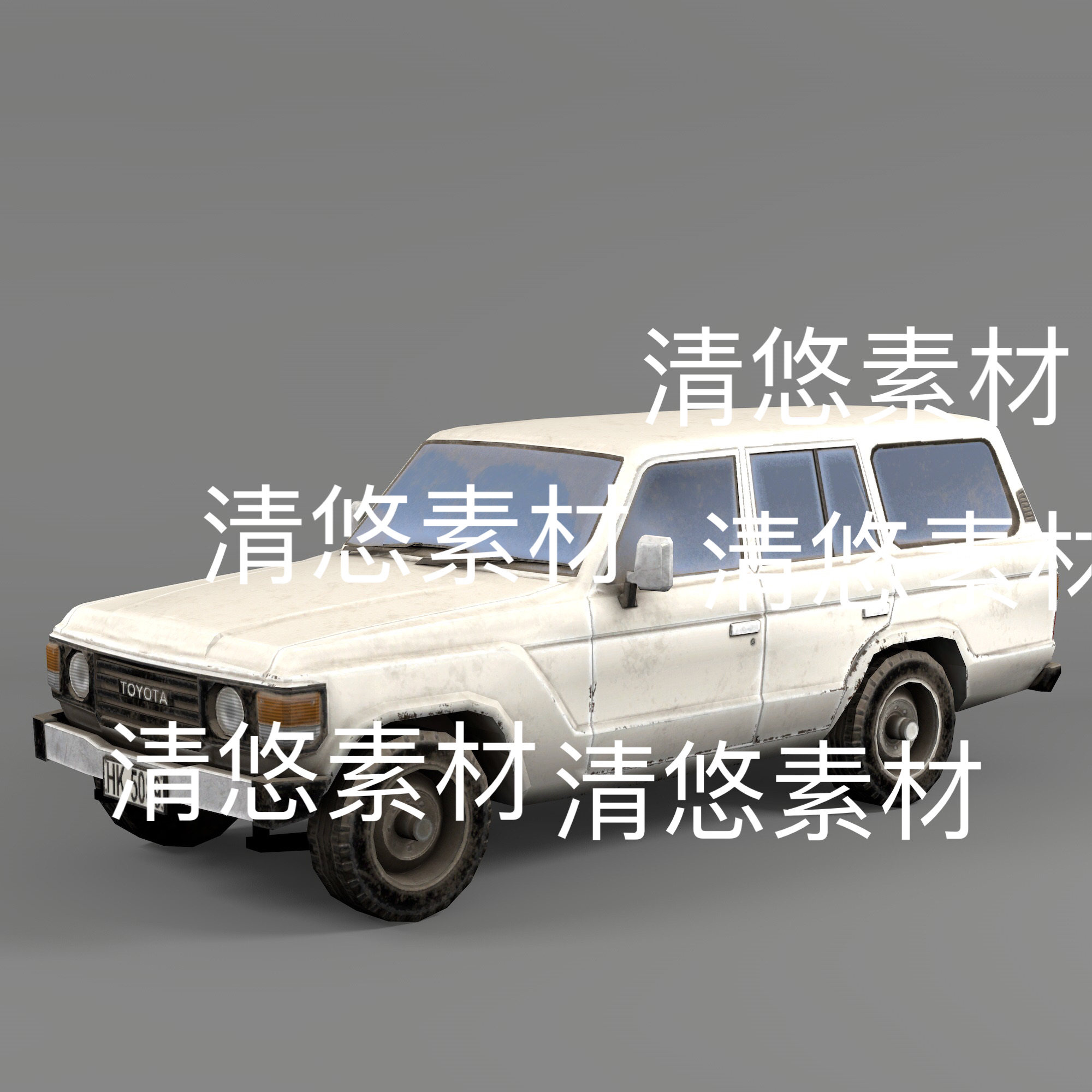 c4d fbx obj 3ds格式pbr次时代老旧场景装饰汽车文件 非实物B960