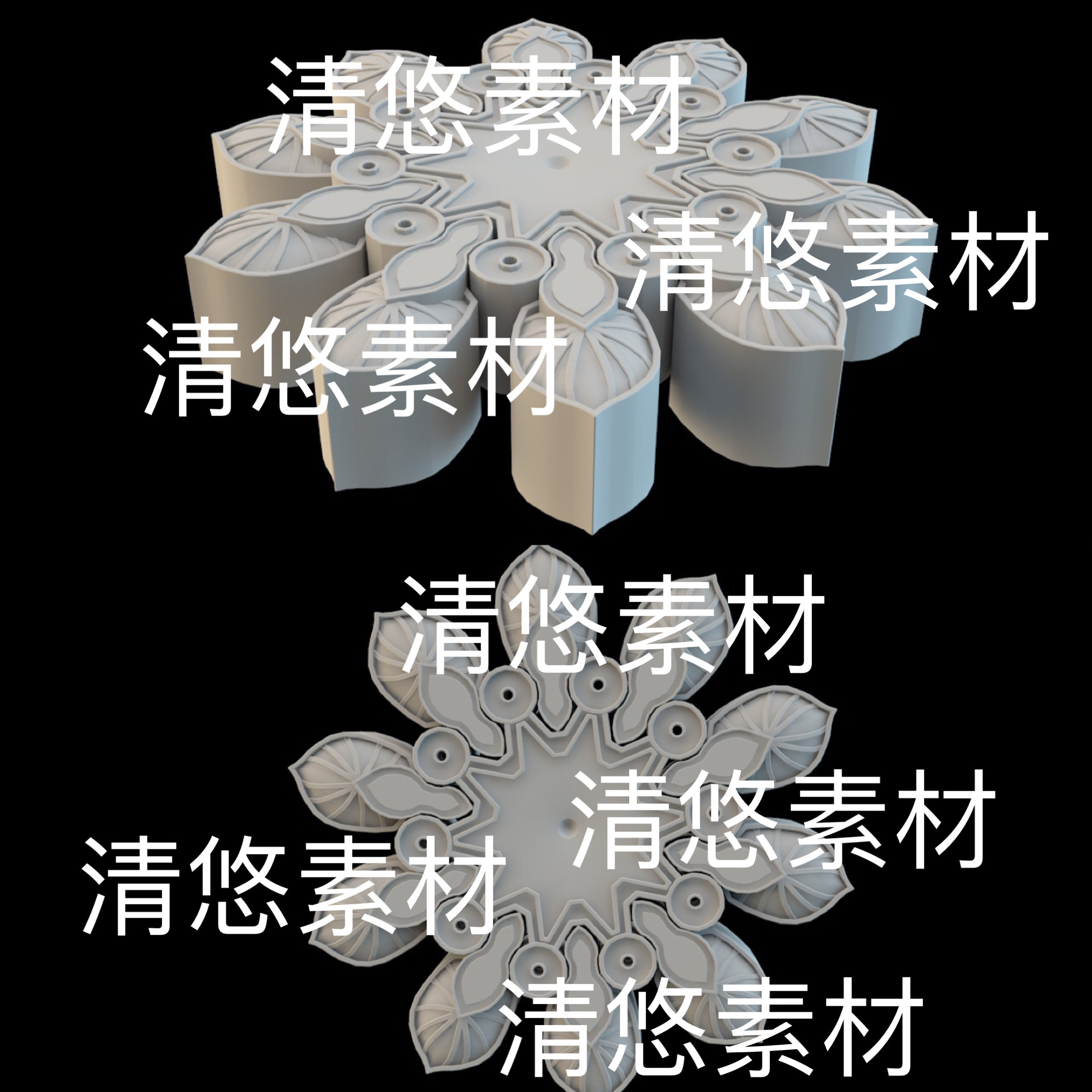 3dmax c4d fbx obj 3ds格式仙侠古风修炼石台法阵文件 非实物B602