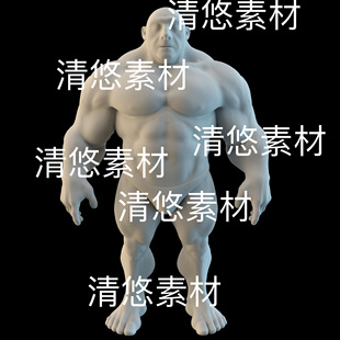 c4d fbx obj格式高模肌肉壮汉超人男人物文件 非实物D941