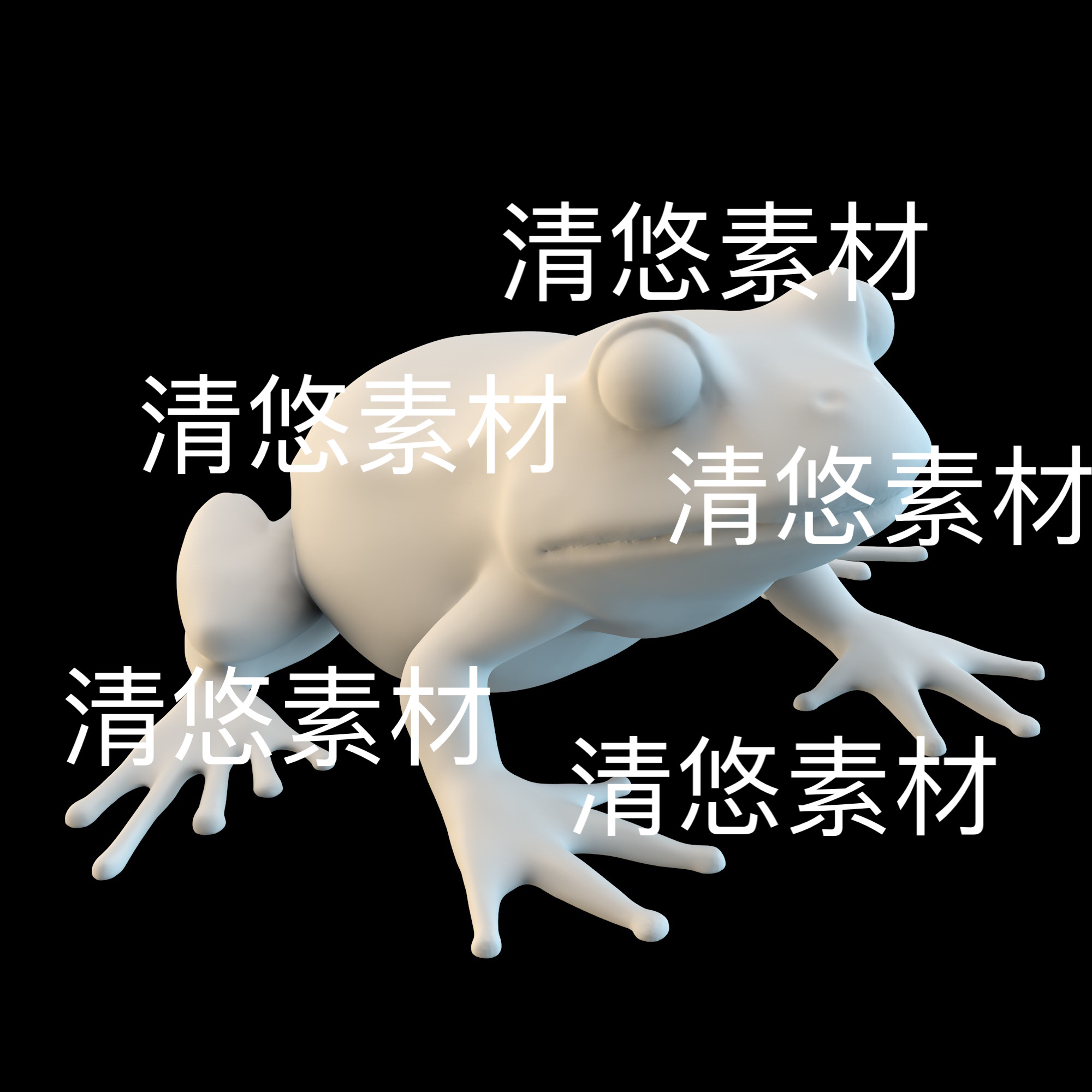 3d打印文件动物青蛙牛蛙stl格式模型 非实物E122