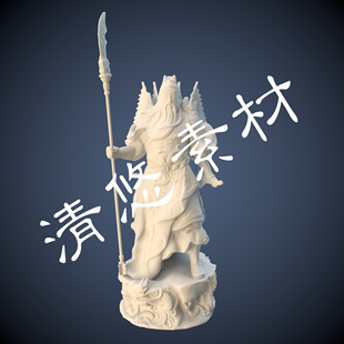 关羽关公雕像c4d obj古代人物将军高精度模型 非实物 805 fbx