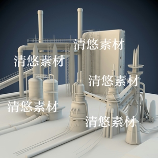 建筑maya 模型文件 c4d obj格式 非实物A545 fbx 科幻工业风格