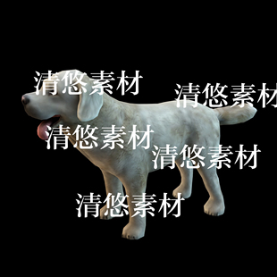 骨骼绑定动物牧羊犬小狗动作文件 非实物B324 fbx格式 低模c4d