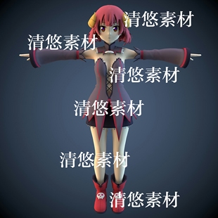obj格式 日系卡通二次元 c4d 美少女人物文件 非實(shí)物A727 fbx maya