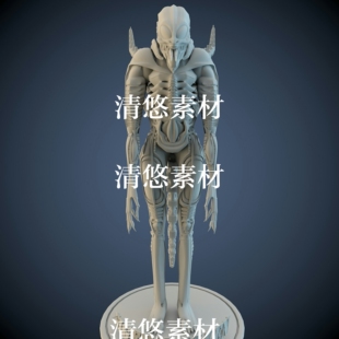 obj格式 科幻怪物生物异形maya c4d fbx 非实物381 模型文件