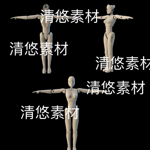 c4d fbx obj格式智能科幻 AI女性 机器人 模型文件 非实物D790