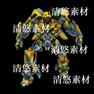 3dmax fbx格式变形金刚大黄蜂关键帧人变车动作模型文件 非实物B3