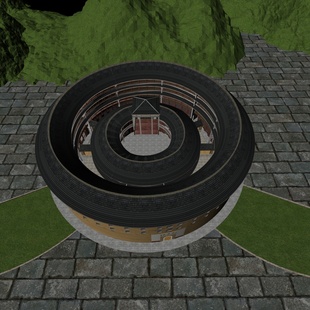 3dmax古建筑模型福建土楼振八卦楼 围屋建筑3D格式 非实物459