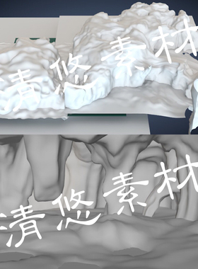 洞穴地下河通道山洞岩洞溶洞场景maya c4d fbx obj模型文件 A146
