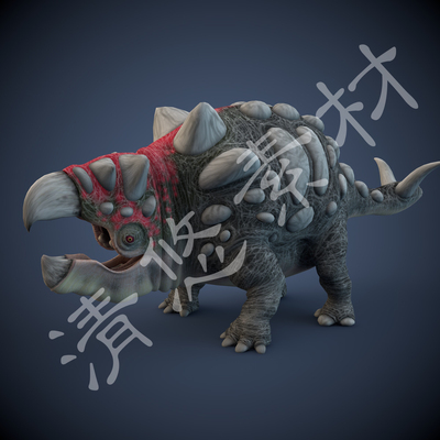 外星科幻生物动物鹰嘴怪兽怪物c4d模型骨骼绑定fbx格式 非实物319