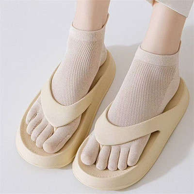 五指袜子女夏季薄款纯色