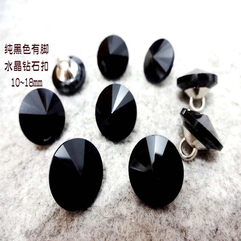 新款水钻扣纯黑色热卖