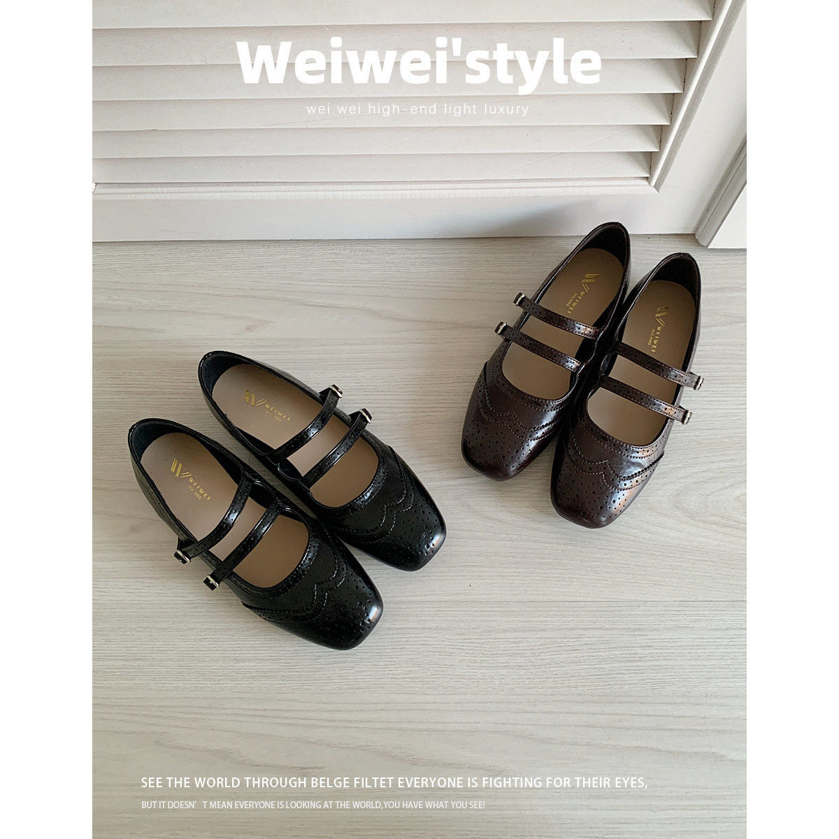 平底鞋女气质名媛配裙子复古玛丽珍浅口软底不累脚温柔芭蕾舞单鞋