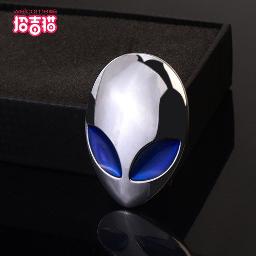 汽车个性改成车标外星人3D立体车身装饰车贴电动车摩托车侧标尾标