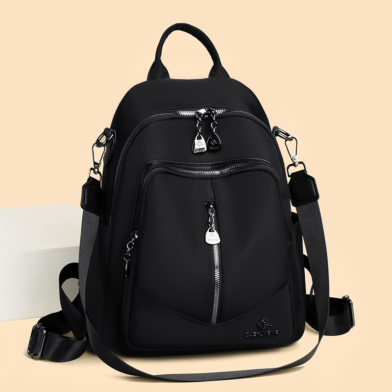 牛津布双肩包女新款时尚轻便包包书包女士户外出游旅行帆布小背包