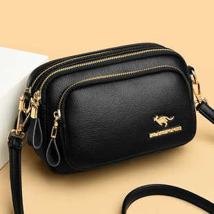 正品真皮小包包女2026新款时尚单肩斜挎包中年妈妈女士手机零钱包