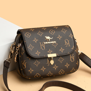 雪爱袋鼠新款休闲单肩斜挎包女包真皮小包包2026中年妈妈包手机包