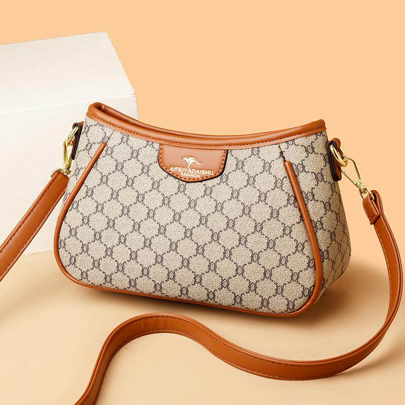 专柜品牌包包2026新款复古大气中年真皮女包高级感单肩斜挎妈妈包