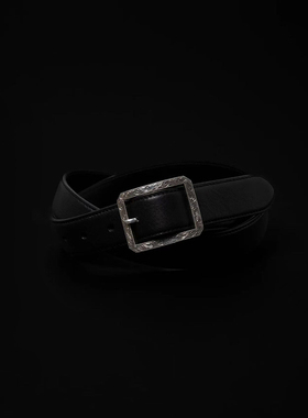 AntidoteBuyersClub Engraved Garrison BuckleBelt 唐草银扣腰带
