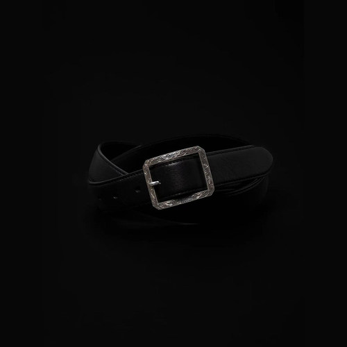 AntidoteBuyersClub Engraved Garrison BuckleBelt 唐草银扣腰带