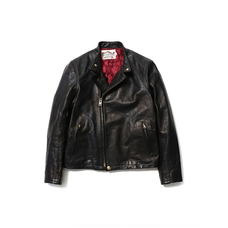 ［7折］CALEE LEATHER RIDERS JACKET夹棉机车皮衣短款