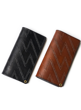 ［5折］CALEE STANDARD EMBOSSING LEATHER WALLET 2牛皮压花钱包