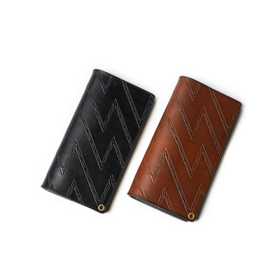 长款钱包CALEE牛皮压花长款钱包