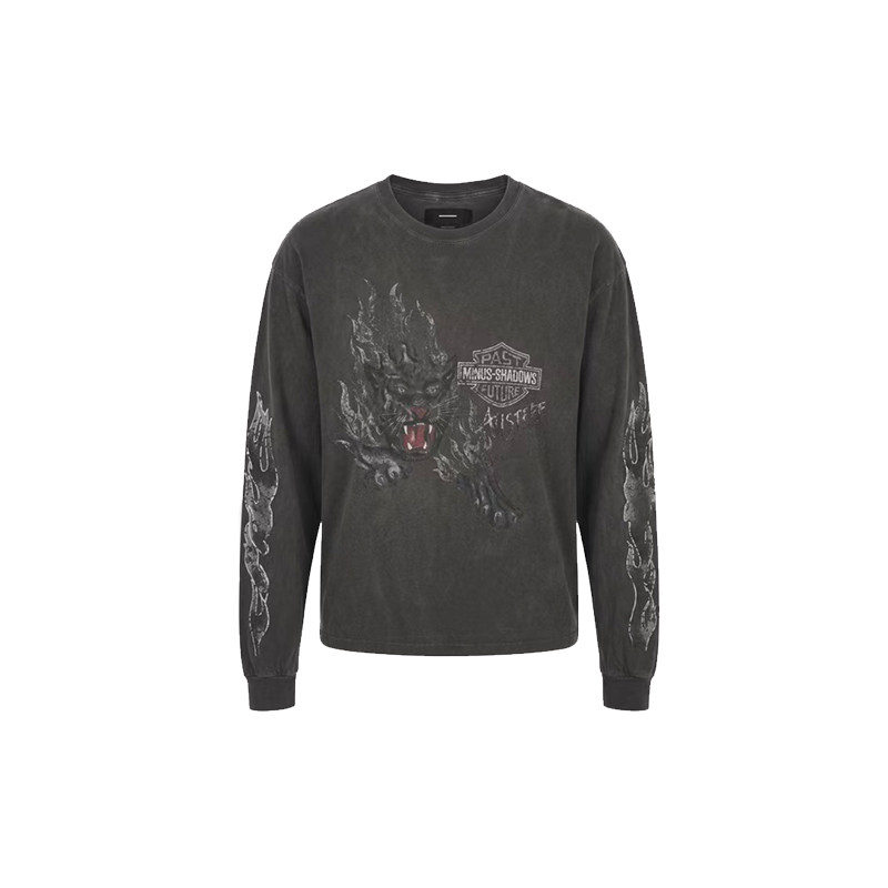 Minus Bootleg Long Sleeve(AUSTERE) 老虎 火焰长tee