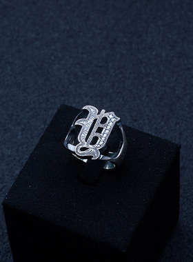Antidote男女同款银字母戒指