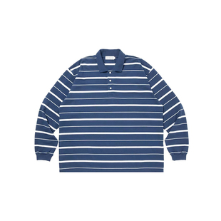 Border Cootie Stitch 日产 廓形条纹POLO衫 Polo Moss